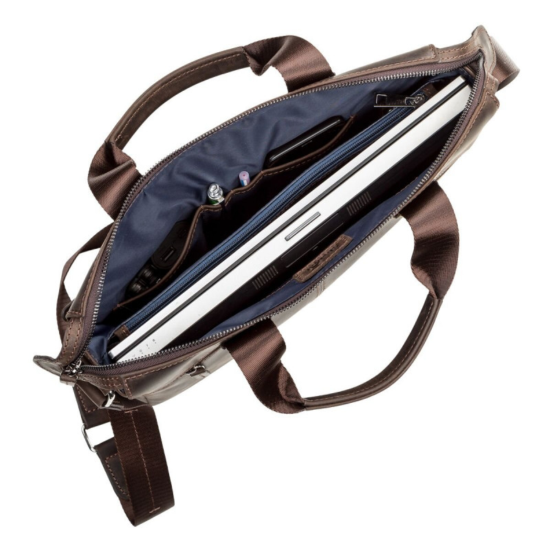 Сумка мужская SHVIGEL кожаная Коричневая