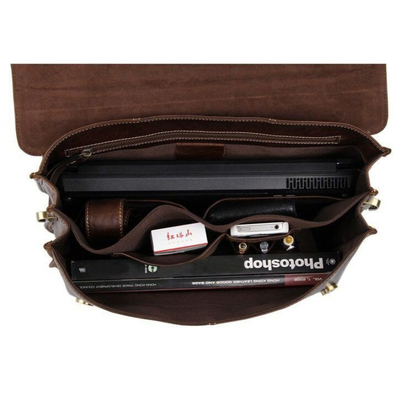 Сумка чоловіча Vintage для ноутбука Коричнева