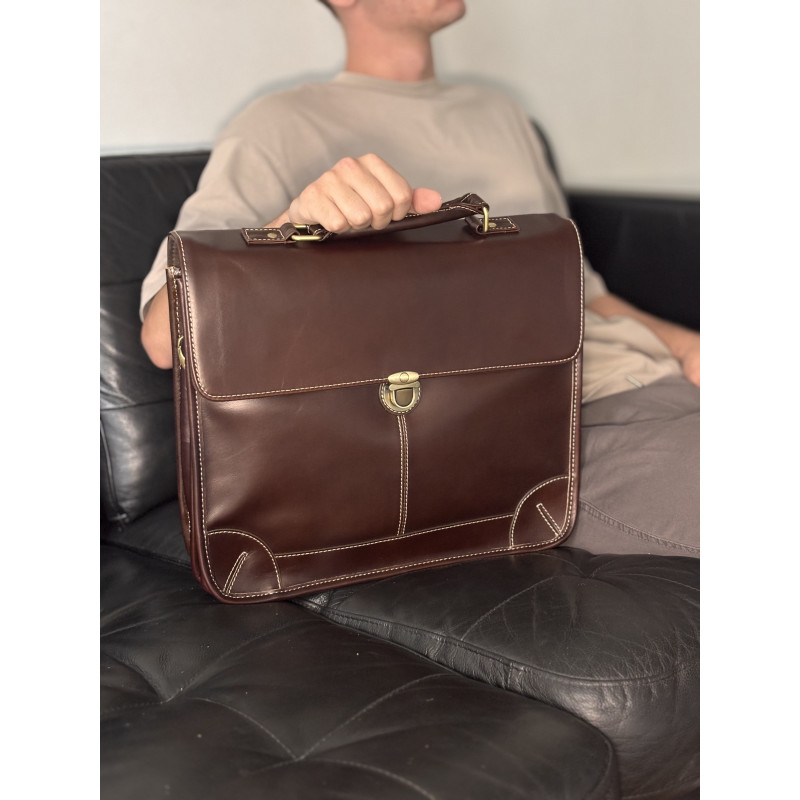 Сумка чоловіча Vintage для ноутбука Коричнева