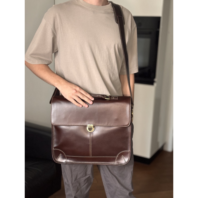 Сумка чоловіча Vintage для ноутбука Коричнева