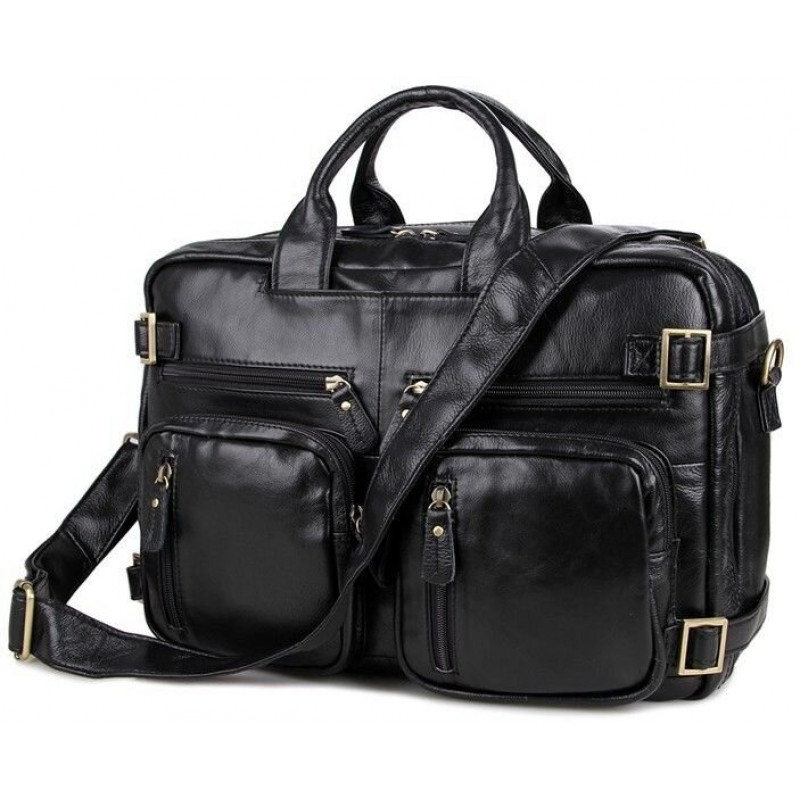 Сумка чоловіча Vintage трансформер Чорна