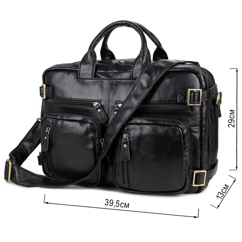 Сумка чоловіча Vintage трансформер Чорна