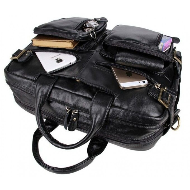 Сумка чоловіча Vintage трансформер Чорна