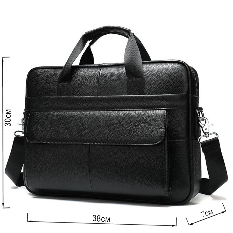 Сумка мужская Vintage кожаная Черная