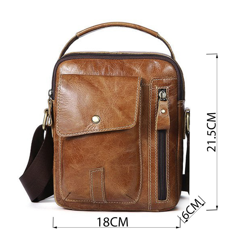 Сумка чоловіча Vintage Світло-коричнева