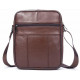 Сумка мужская зернистая Vintage Коричневая