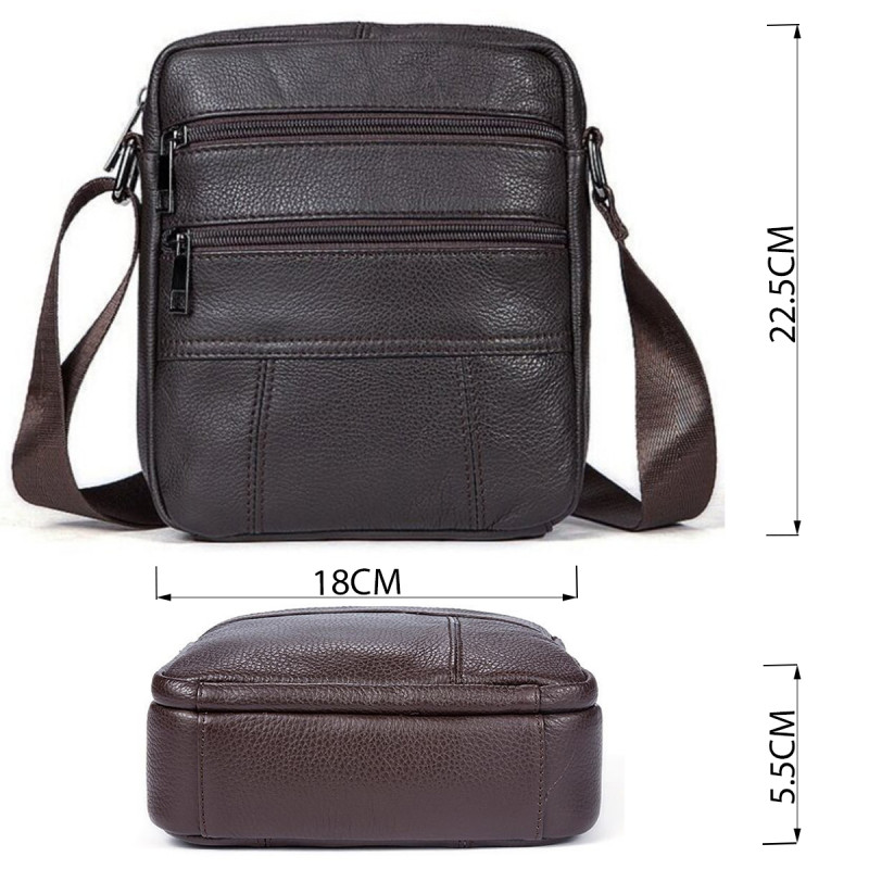 Сумка мужская флотар Vintage Коричневая