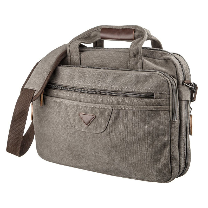Сумка текстильная для ноутбука . Vintage Серая