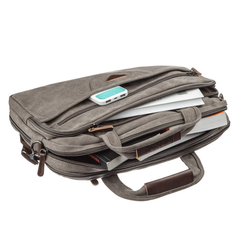 Сумка текстильная для ноутбука . Vintage Серая