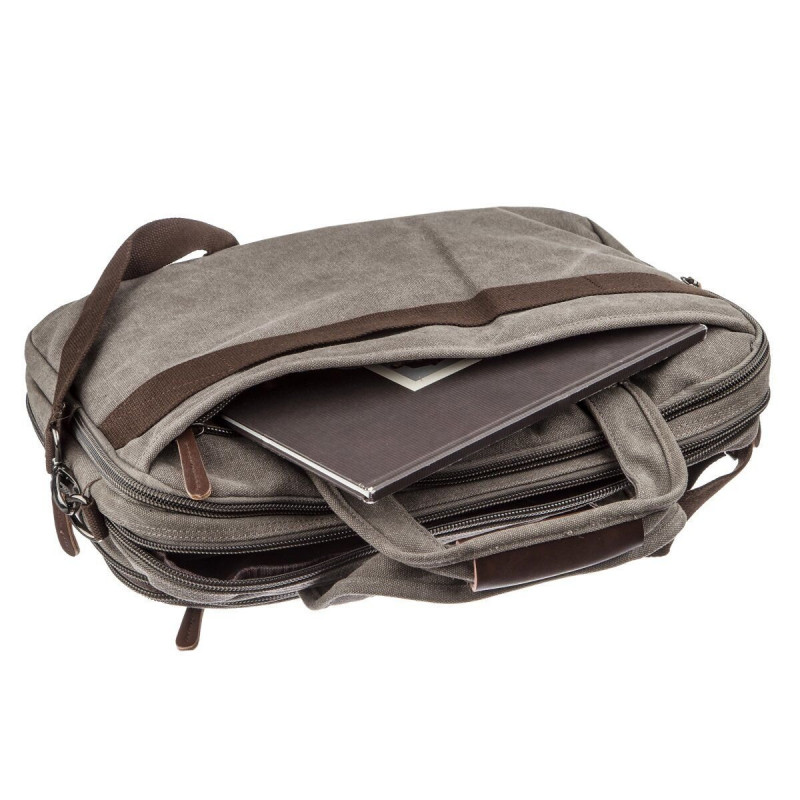 Сумка текстильная для ноутбука . Vintage Серая