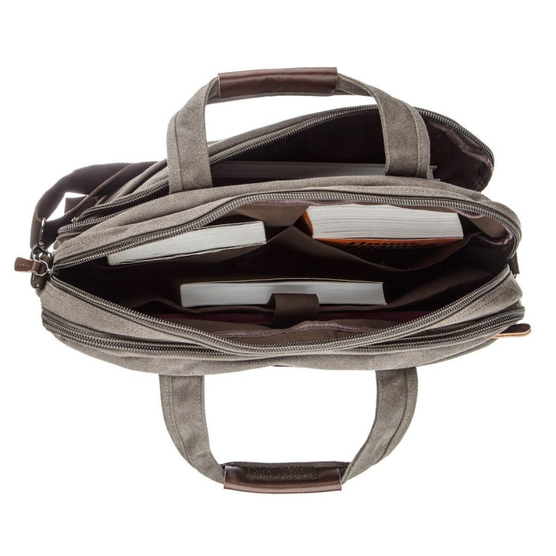 Сумка текстильная для ноутбука . Vintage Серая