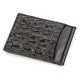 Зажим CROCODILE LEATHER из натуральной кожи крокодила Черный