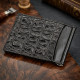 Затискач CROCODILE LEATHER з натуральної шкіри крокодила Чорний