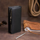 Вертикальный кошелек кожаный женский ST Leather Черный