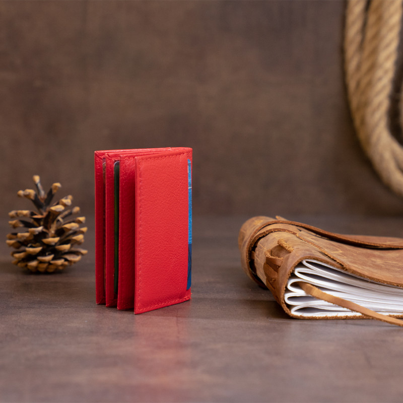 Візитниця-книжка ST Leather Червона