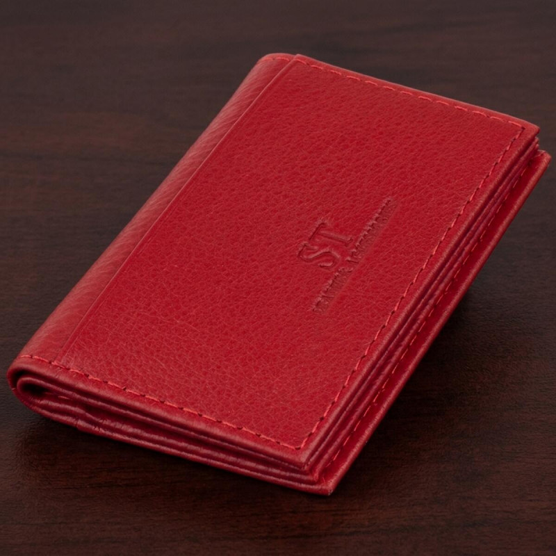 Візитниця-книжка ST Leather Червона