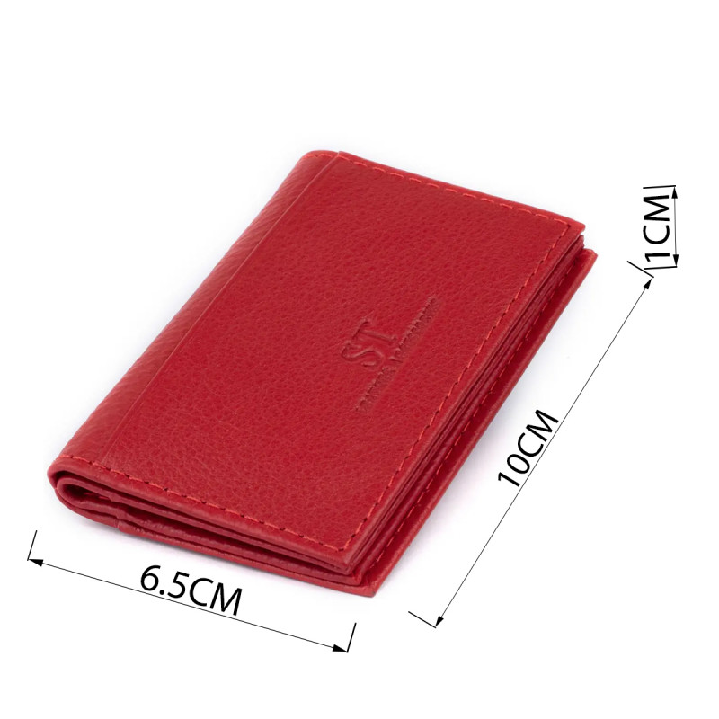 Візитниця-книжка ST Leather Червона