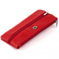 Ключница-кошелек с кармашком женская ST Leather Красная