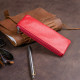 Ключница-кошелек с кармашком женская ST Leather Красная