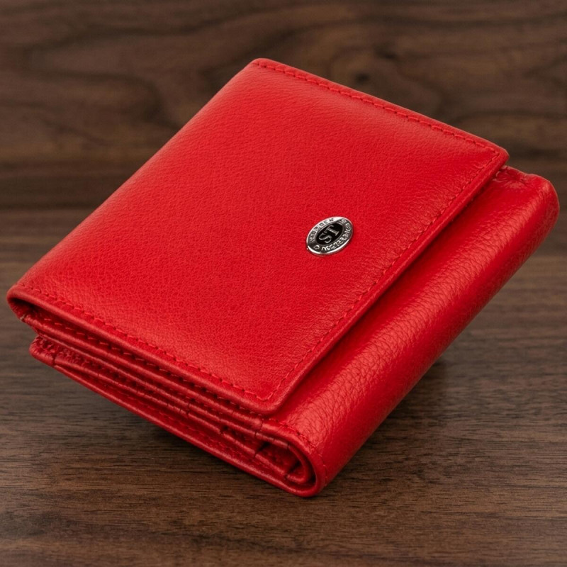 Компактный кошелек женский ST Leather Красный