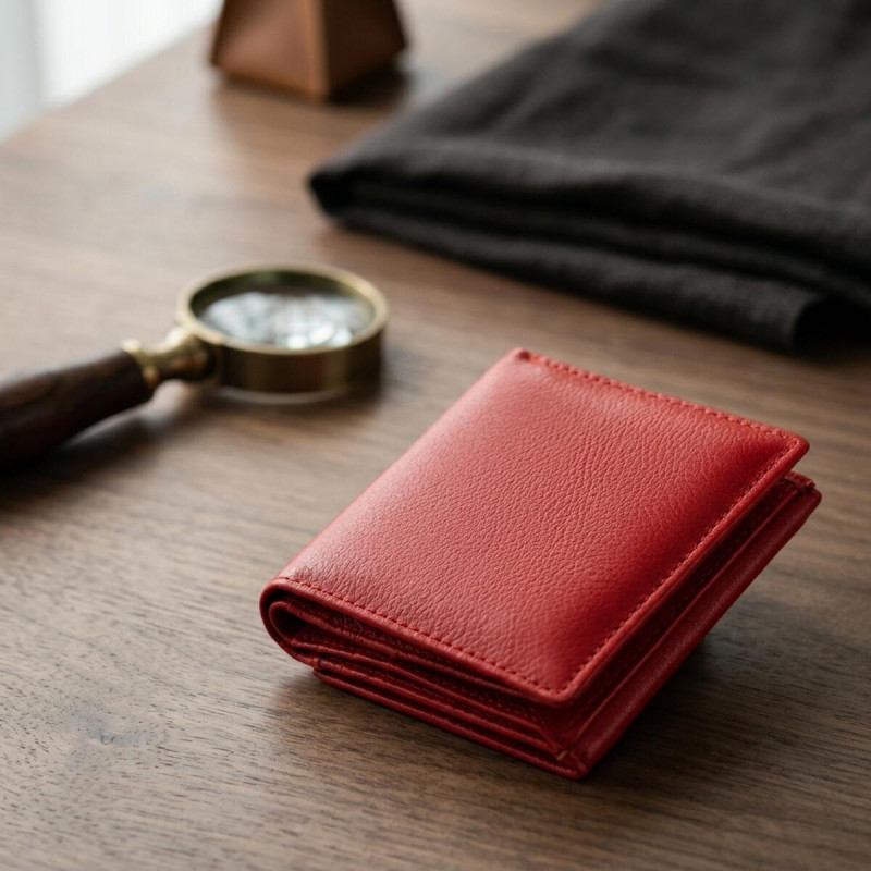 Компактный кошелек женский ST Leather Красный