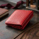 Маленький гаманець на кнопці жіночий ST Leather Червоний