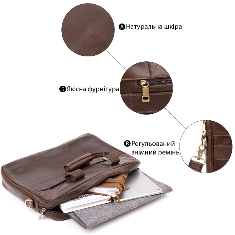 Сумка для ноутбука Vintage Коричнева