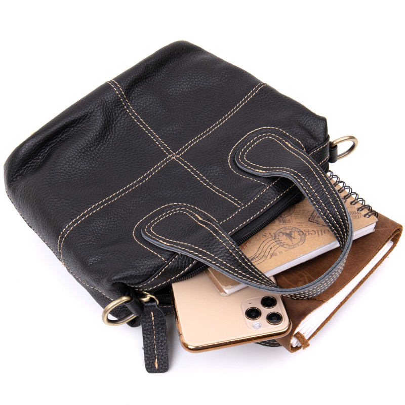 Сумка женская на молнии флотар Vintage Черная