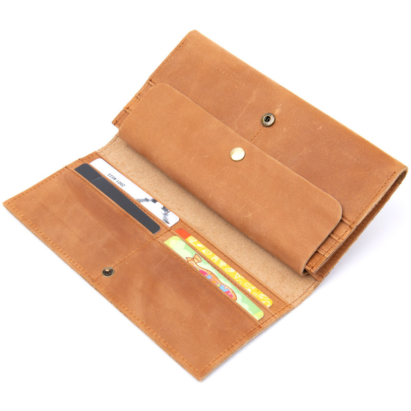 Портмоне в ретро стилі і матовій шкірі Vintage Рудий