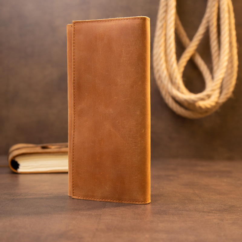 Портмоне в ретро стилі і матовій шкірі Vintage Рудий