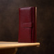 Современный кошелек для женщин ST Leather  Темно-красный
