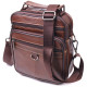 Превосходная мужская сумка из натуральной кожи Vintage Коричневая
