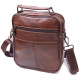 Превосходная мужская сумка из натуральной кожи Vintage Коричневая