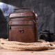 Превосходная мужская сумка из натуральной кожи Vintage Коричневая
