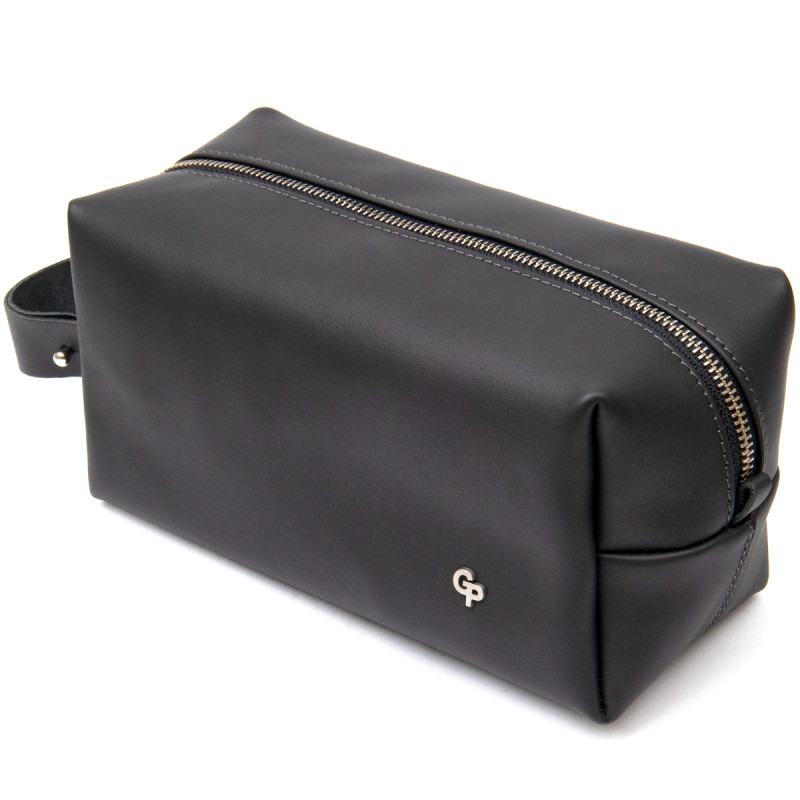 Мужской матовый кожаный несессер GRANDE PELLE Черный