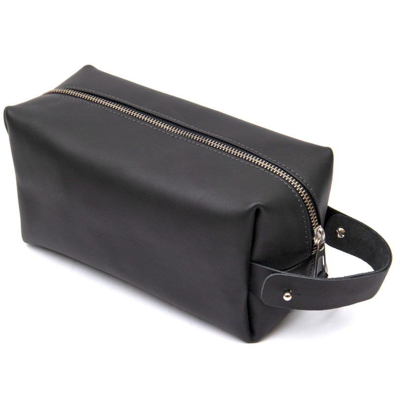 Мужской матовый кожаный несессер GRANDE PELLE Черный