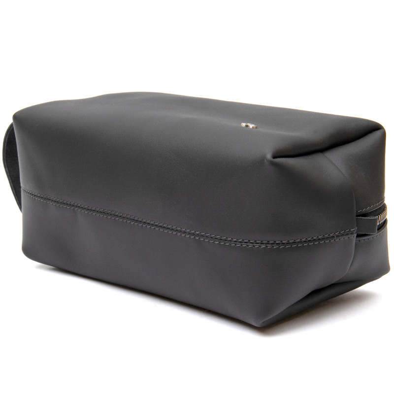Мужской матовый кожаный несессер GRANDE PELLE Черный
