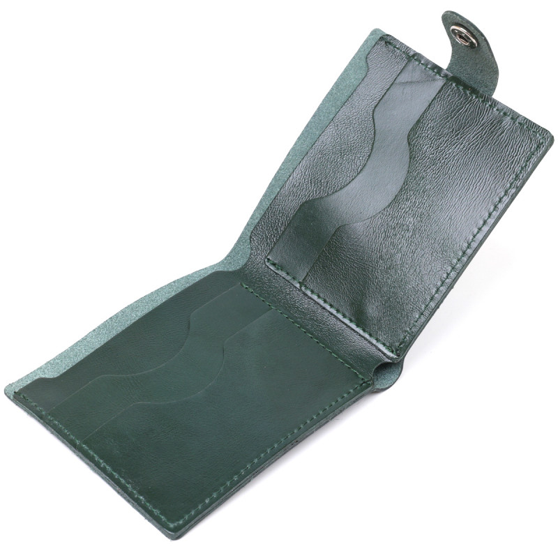 Универсальное кожаное портмоне Shvigel Зеленый