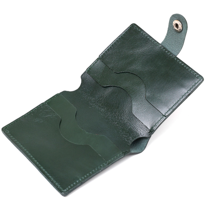 Практичне шкіряне портмоне Shvigel Зелений