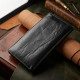 Вертикальний гаманець для чоловіків із натуральної шкіри ST Leather Чорний