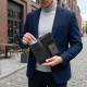 Вертикальний гаманець для чоловіків із натуральної шкіри ST Leather Чорний