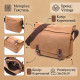 Велика сумка для ноутбука з клапаном із текстилю Vintage Коричнева