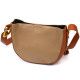 Напівкругла сумка крос-боді з натуральної шкіри Vintage Бежева