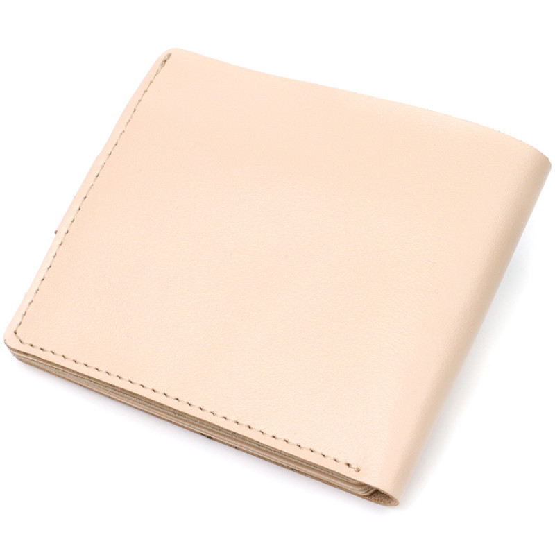 Стильний жіночий гаманець із монетницею шкіряний SHVIGEL Молочний