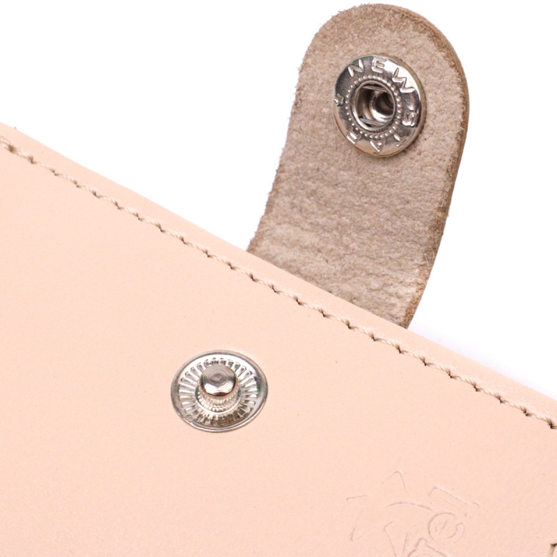 Стильний жіночий гаманець із монетницею шкіряний SHVIGEL Молочний