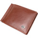 Удобный зажим для денег из натуральной гладкой кожи ST Leather Коричневый