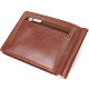 Удобный зажим для денег из натуральной гладкой кожи ST Leather Коричневый