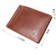 Удобный зажим для денег из натуральной гладкой кожи ST Leather Коричневый