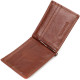 Удобный зажим для денег из натуральной гладкой кожи ST Leather Коричневый