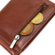 Удобный зажим для денег из натуральной гладкой кожи ST Leather Коричневый